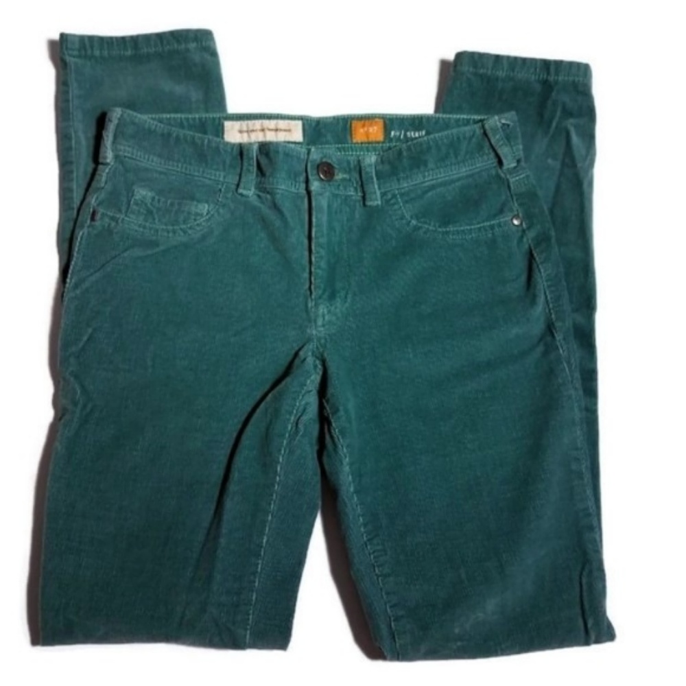 PIlcro Letterpress Serif Green Corduroy Jeans 27
